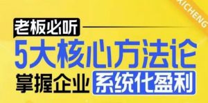 【老板必听】5大核心方法论，掌握企业系统化盈利密码-爱找项目网