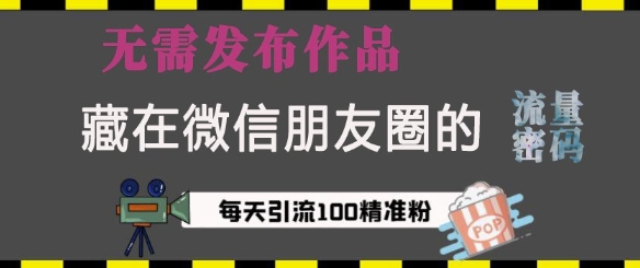 藏在微信朋友圈的流量密码，无需发布作品，单日引流100+精准创业粉【揭秘】-爱找项目网