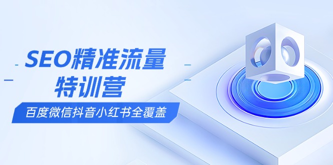 SEO精准流量特训营，百度微信抖音小红书全覆盖，带你搞懂搜索优化核心技巧-爱找项目网