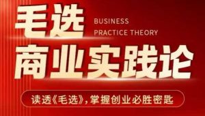 毛选商业实践论，读透《毛选》掌握创业必胜密匙-爱找项目网