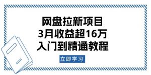 网盘拉新项目：3月收益超16万，入门到精通教程-爱找项目网