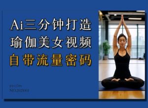 Ai3分钟打造瑜伽美女视频，自带流量密码-爱找项目网