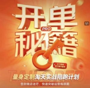 淘宝开单秘籍PRO,量身定制淘天实战陪跑计划,告别做店迷茫、快速突破运营瓶颈期-爱找项目网