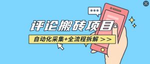 悟空采集评论搬砖_评论搬砖+自动采集【完整攻略】-爱找项目网