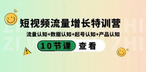 短视频流量增长特训营：流量认知+数据认知+起号认知+产品认知（10节课）-爱找项目网
