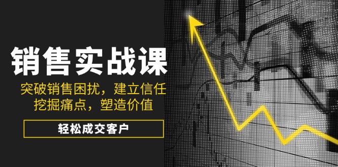 销售实战课，突破销售困扰，建立信任，挖掘痛点，塑造价值，轻松成交客户-爱找项目网