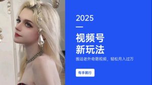 搬运老外奇葩视频，撸视频号分成计划收益，每天只需一小时，新手小白轻松月入过W-爱找项目网