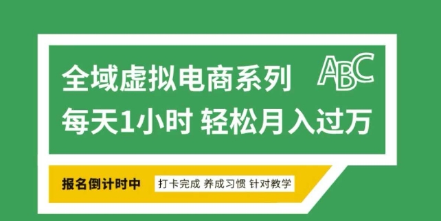 全域虚拟电商变现系列，通过平台出售虚拟电商产品从而获利-爱找项目网