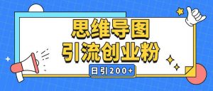 暴力引流全平台通用思维导图引流玩法ai一键生成日引200+-爱找项目网
