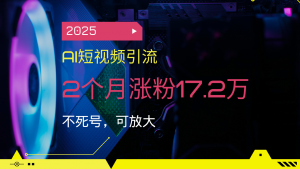 2025AI短视频引流，2个月涨粉17.2万，不死号，可放大-爱找项目网