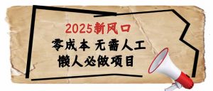 2025新风口，懒人必做项目，零成本无需人工，轻松上手无门槛-爱找项目网