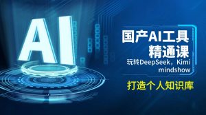 国产AI工具精通课,玩转DeepSeek,Kimi,mindshow,打造个人知识库-爱找项目网