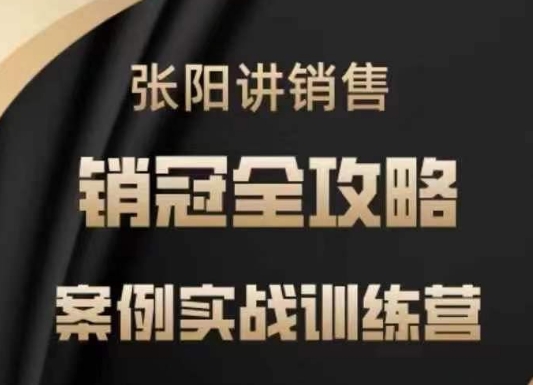 张阳讲销售实战训练营，​案例实战训练，销冠全攻略-爱找项目网