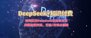 如何使用DeepSeek在知识付费赛道价值变现，引流+变现全流程-爱找项目网