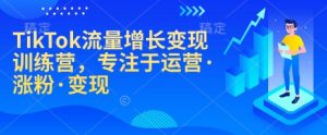 TikTok流量增长变现训练营，专注于运营·涨粉·变现-爱找项目网