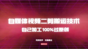 详细教你自媒体视频二剪搬运技术，自己加工100%过原创，无脑搬运-爱找项目网
