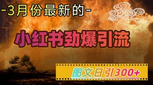 小红书超劲爆引流手段，图文日引300+轻松变现1W-爱找项目网
