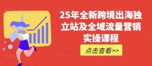 25年全新跨境出海独立站及全域流量营销实操课程,跨境电商独立站TIKTOK全域营销普货特货玩法大全-爱找项目网
