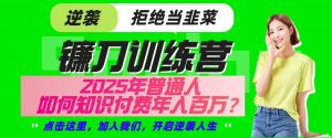 镰刀训练营超级IP合伙人,25年普通人如何通过“知识付费”实现逆袭-爱找项目网