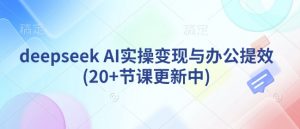 deepseek AI实操变现与办公提效(20+节课更新中)-爱找项目网