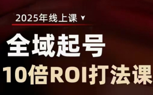 2025全域起号10倍ROI打法课，助你提升直播间的投资回报率-爱找项目网