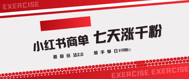小红书商单2.0最新玩法，3天涨千粉单日变现多张-爱找项目网