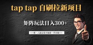 taptap拉新自刷项目，一个新用户14元，矩阵玩法日入300+-爱找项目网