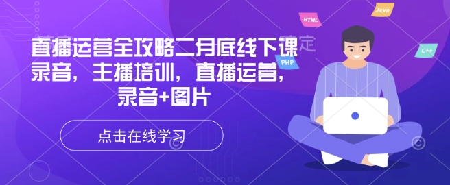 直播运营全攻略二月底线下课录音，主播培训，直播运营，录音+图片-爱找项目网