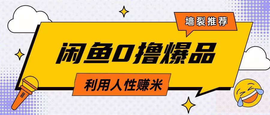 咸鱼0撸玩法利用人性售卖商品达到日挣2张的效果-爱找项目网