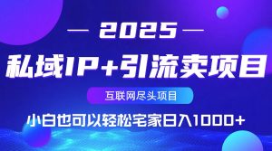 私域IP+引流卖项目,小白也可以做到轻松宅家日入1000+-爱找项目网