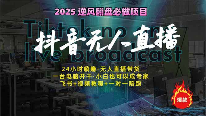 抖音无人直播新风口：轻松实现睡后收入，一人管理多设备，24小时不间断…-爱找项目网