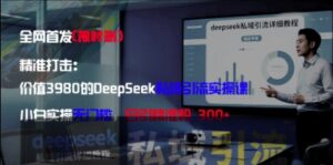 精准打击：价值3980的DeepSeek私域引流实操课，小白实操无门槛，日引精准粉300+-爱找项目网