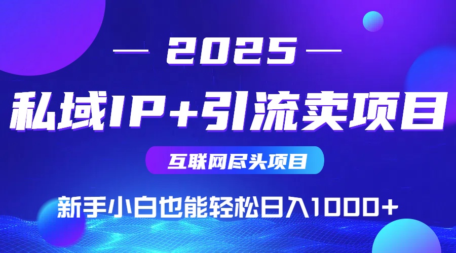 私域IP+卖项目，普通人小白也能轻松实现日入1000+-爱找项目网