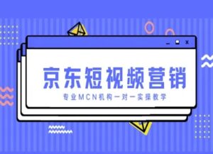 京东短视频营销项目,专业MCN机构一对一实操教学-爱找项目网