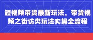 短视频带货最新玩法，带货视频之街访类玩法实操全流程-爱找项目网