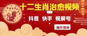 疯狂火爆!抖音,小红书,视频号十二生肖治愈的视频,轻松制作+快速拿到结果-爱找项目网