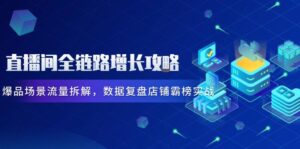 直播间全链路增长攻略，爆品场景流量拆解，数据复盘店铺霸榜实战-爱找项目网