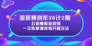 短视频创作36计2期：打造爆款短视频所需的各类开篇技巧，提升视频吸引力-爱找项目网