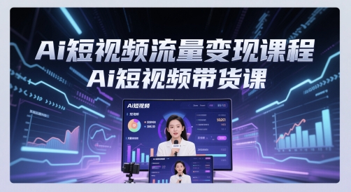 Ai短视频流量变现课程，Ai短视频带货课-爱找项目网