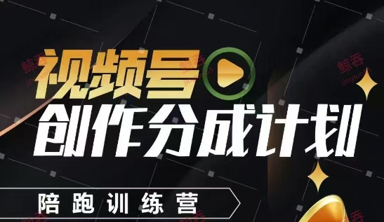 视频号创作分成计划陪跑训练营，手把手教会你如何制作视频，细水长流型项目-爱找项目网