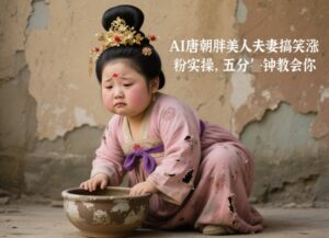 AI唐朝胖美人夫妻搞笑涨粉实操，五分钟教会你-爱找项目网