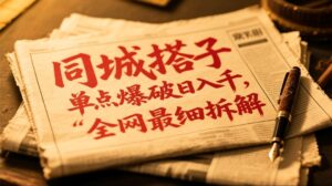 同城搭子群19.9单点爆破日入千，搭子组局月入万，全网最细拆解-爱找项目网