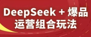 DeepSeek+爆品运营组合玩法，2025淘系精品课-爱找项目网