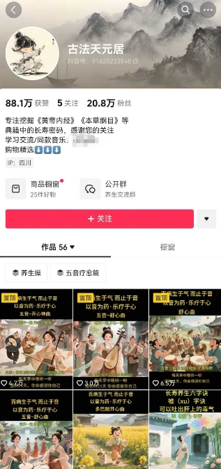 古法五音养生教程，五音疗愈的视频的制作方法，2-4小时就能学会，作者10天涨粉10W-爱找项目网
