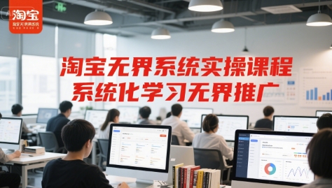 淘宝无界系统实操课程，系统化学习无界推广-爱找项目网
