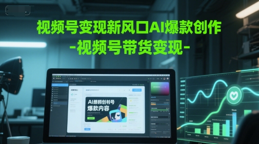 视频号变现新风口AI爆款创作-视频号带货变现-爱找项目网