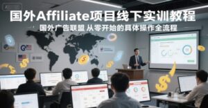 国外Affiliate项目线下实训教程，国外广告联盟从零开始的具体操作全流程-爱找项目网