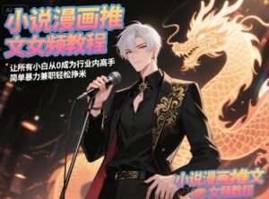 小说漫画推文女频教程，让所有小白从0成为行业内高手，简单暴力兼职轻松挣米-爱找项目网