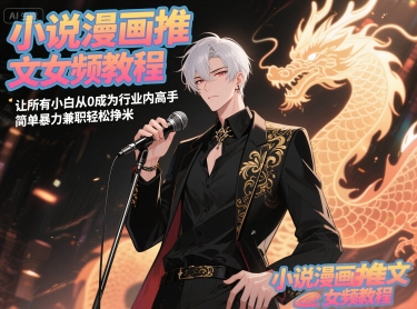 小说漫画推文女频教程，让所有小白从0成为行业内高手，简单暴力兼职轻松挣米-爱找项目网