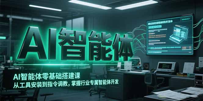 AI智能体零基础搭建课，从工具安装到指令调教，掌握行业专属智能体开发…-爱找项目网